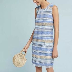 Akemi + Kin Anthropologie Blue Tweed Shift